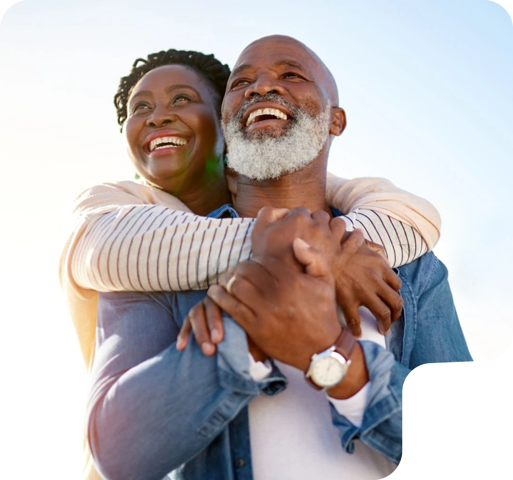Happy health professional and aged woman